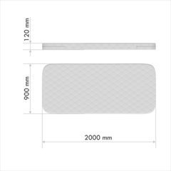 Матрас для дивана-кровати KIDI soft кокос/eco-foam/латекс 12 см (90*200 см)