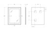 BelBagno Kraft SPC-KRAFT-1400-800-SENS-AL Зеркало со встроенным светильником и сенсорным выключателем, цвет: серый