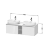 Duravit D-Neo DE4950B1616 Тумбочка подвесная, 459x1400x550 мм, 2 ящика, цвет: Black Oak