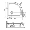 RGW 16180499-11 Душевой поддон полукруглый RGW STYLE P