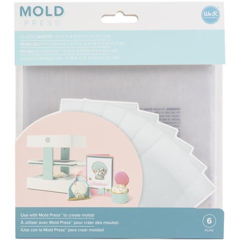 Пластиковые листы для 3D Mold Press We R Makers пресс-машин / We R Memory Keepers Mold Press Plastic Sheets Clear — 6 шт
