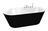 BelBagno BB14-NERO/BIA Отдельностоящая акриловая ванна с возможностью установки смесителя на борт ванны, 178x84, цвет: чёрный