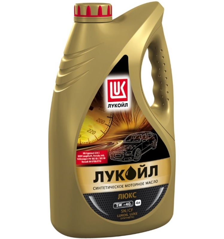 Моторное масло Лукойл Люкс SN/CF 5W40 синтетическое 4л