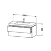 Duravit L-Cube LC6928O2222 Тумба под раковину, ширина, мм-1000, глубина, мм-480, высота, мм-500, тип установки-подвесной, форма мебели-прямоугольная, раковина-есть, количество раковин-1, вырез под раковину-один, форма раковины-прямоу