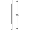 Geberit Option Plus 502.783.00.1 Зеркало с подсветкой с прямым и непрямым освещением, 90x70см, Серебристые оттенки / Матированный алюминий