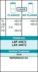 Гильза блока цилиндров TEIKIN LSF44672 (4шт/упак) не хонингованная
