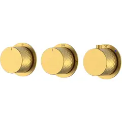 Boheme 124-T-3-MG.1 Смеситель встроенный с термостатом STICK DIAMOND MATT GOLD 3-проходной фото