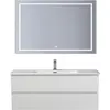 BelBagno KRAFT-1200-2C-SO-BO База под раковину подвесная с фрезерованными ручками по всей длине фасада с двумя выкатн. ящ., Bianco Opaco,1200x455x500