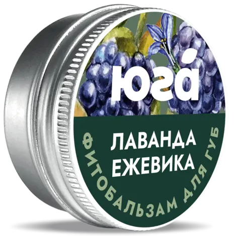 ЮГА Фитобальзам для губ Лаванда и ежевика 10г