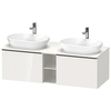 Duravit D-Neo DE4950B2222 Тумбочка подвесная, 459x1400x550 мм, 2 ящика, цвет: белый высокоглянцевый
