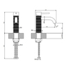 Gessi 316 54302#707 Смеситель для раковины на 1 отверстие, без донного клапана, излив 123мм, цвет: brushed black metal pvd