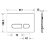 Duravit A.1 WD5001031000 Клавиша смыва двойной смыв, пластик, цвет черный матовый