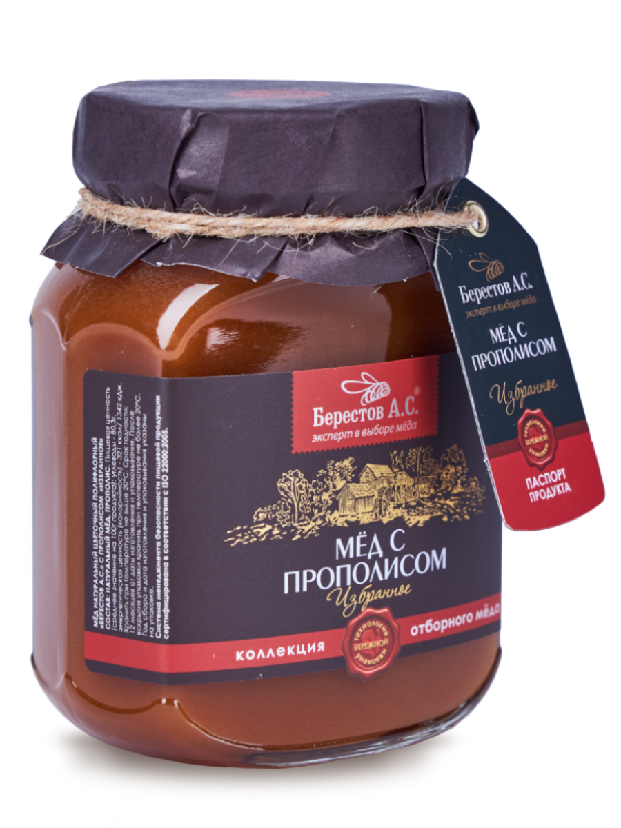 Мед Избранное С прополисом/ стекло 500 г Мёд 