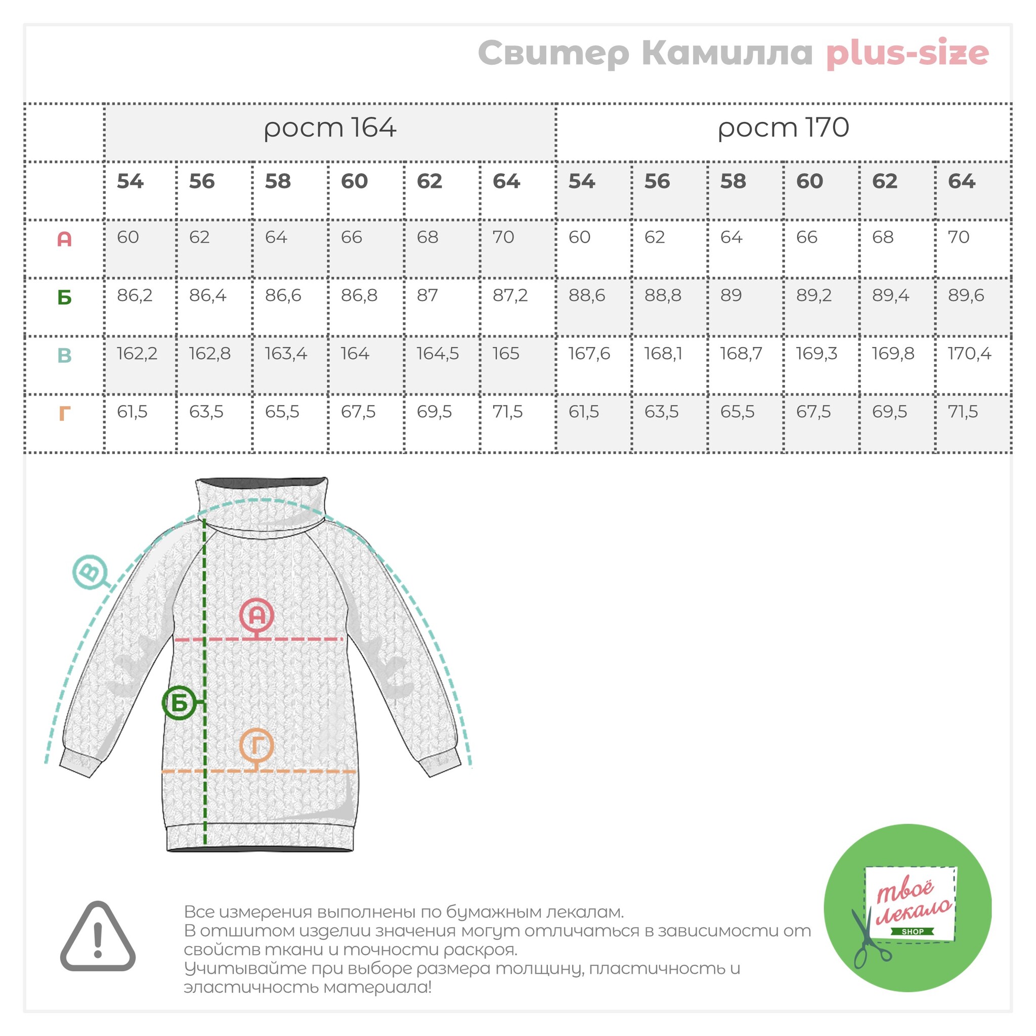 Свитер Камилла plus-size