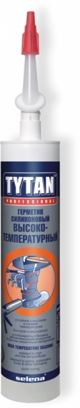 Герметик 280 мл высокотемпературный силиконовый красный TYTAN Professional