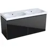 Geberit Acanto 500.613.16.1 Тумба под раковину, 119x53.5x47.6см, черный / лакированный матовый, черный / глянцевое стекло