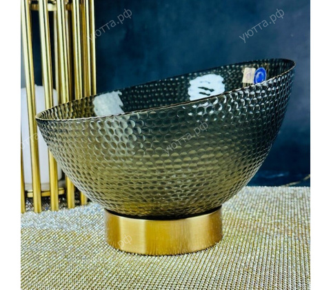 Фруктовница стеклянная D 17,5 см. - купить