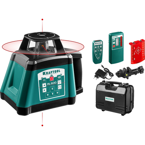 KRAFTOOL RL600, 600 м, ротационный лазерный нивелир (34600)
