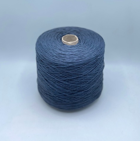 Бобинная пряжа (пр.Италия), art.Cotone, 350м/100 гр. 100%Хлопок, цвет-Серо-синий , арт.34723