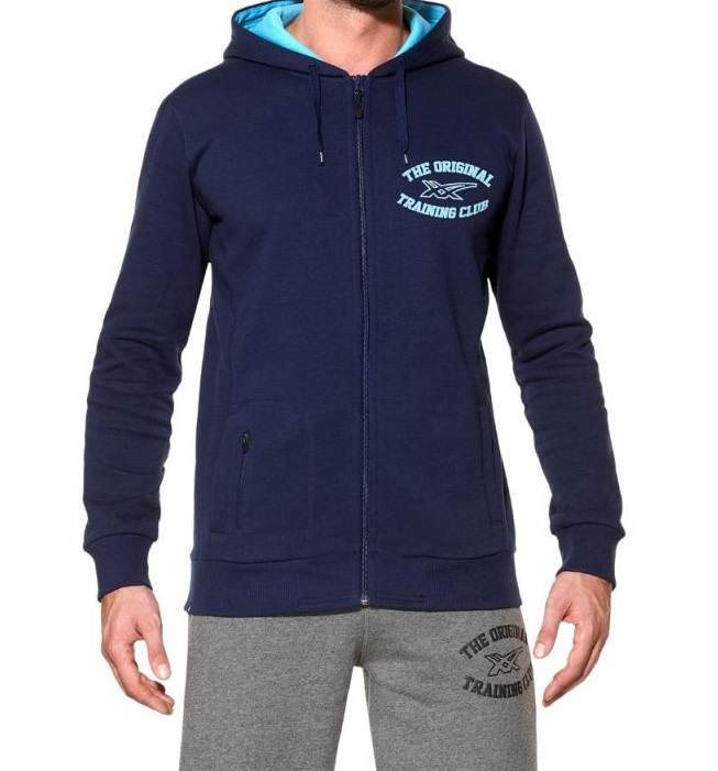 Толстовка на молнии Asics Graphic FZ Hoodie мужская т.синий