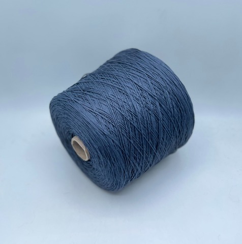 Бобинная пряжа (пр.Италия), art.Cotone, 350м/100 гр. 100%Хлопок, цвет-Серо-синий , арт.34723