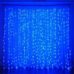 НГ Гирлянда-шторка LED SPL 380-230V 2*1,5м BLUE