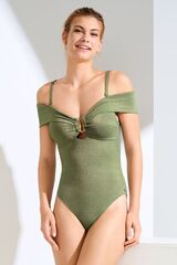 Слитный купальник без косточек LISCA IMPERIA 043574 | Оливковый