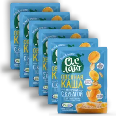 Молочная овсяная каша с курагой 'Ол'лайт',240г 🔸 6 шт х 40г