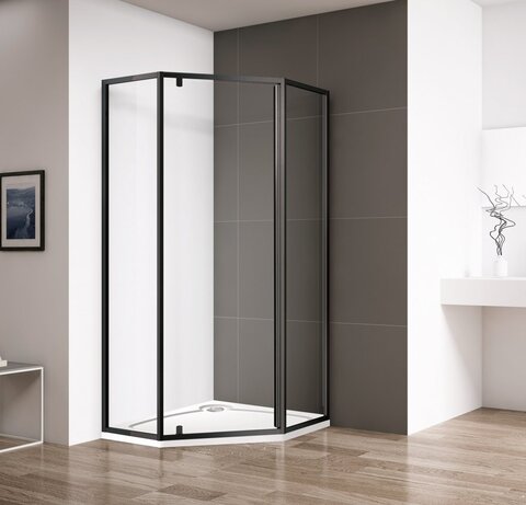 Cezares ECO-O-P-1-90-C-NERO Душевой уголок, цвет: чёрный