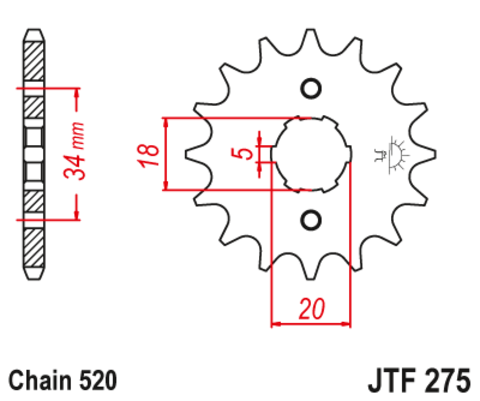 Звезда ведущая JTF275-15