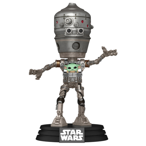 Funko POP! Star Wars Deluxe: Mandalorian S10 IG-12 with Grogu (720)