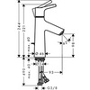 Hansgrohe Talis S 72022000 Смеситель для раковины однорычажный с донным клапаном