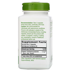 Nature's Way, Echinacea Purpurea Herb, 1,200 mg, 180 Vegan Capsules