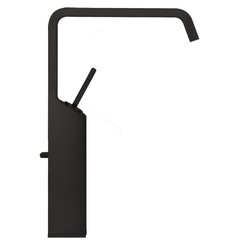 Gessi Rettangolo XL 11953#299 Смеситель для раковины с донным клапаном и высоким изливом, рукоятка "джойстик", цвет: черный фото