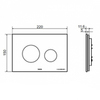 TOTO SG/Jewelh E00022T Клавиша смыва, 220x5x150мм, подходит для встроенных бачков ТЕСЕ, цвет: белый