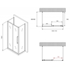 Abber Schwarzer Diamant AG30110BH-S60B-S60B Душевой уголок, 110x60x195, цвет: чёрный