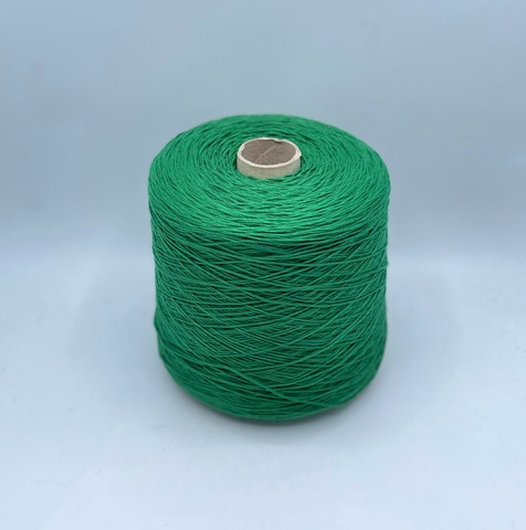 Бобинная пряжа (пр.Италия), art.Cotone, 350м/100 гр. 100%Хлопок, цвет-Зеленый , арт.34724