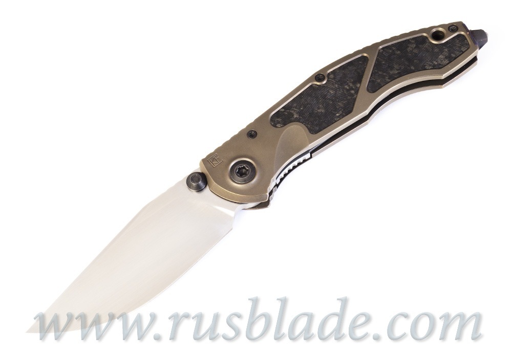 CKF/Marfione Sokosha collab knife (M390, Ti, CF, zirc, Timascus) - фотография 