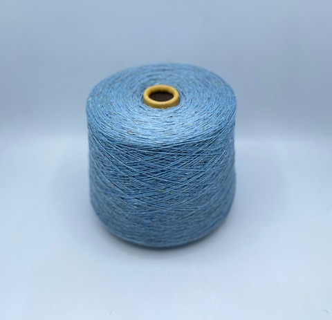 Filcom, Alba tweed plus 3/15 500м. 50%Кашемир 35%Шелк 15%Меринос, Голубой,твидовый. 37140
