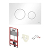 TECE N500920 TECE Комплект (4в1) TECEbase 3.0 c кронштейнами, звукоизоляция, панель смыва TECEloop белая глянцевая (латунный вентиль)