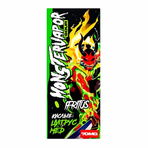 Жидкость MONSTERVAPOR SOUR Salt 2% ULTRA 70mg 30 ml - Цитрус Мёд