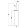 Duravit Starck T 99454600 Туалетный ершик напольный, цвет черный матовый