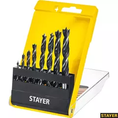 STAYER M-type, 8 шт: 3-4-5-6-7-8-9-10 мм, набор спиральных сверл по дереву (2942-H8)