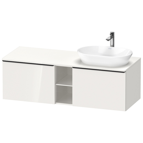 Duravit D-Neo DE4950R2222 Тумбочка подвесная, 459x1400x550 мм, 2 ящика, цвет: белый высокоглянцевый
