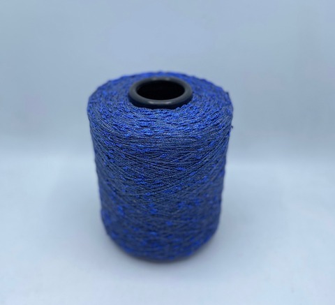Бобинная пряжа (пр.Италия),art-Cosmos 1000/100гр, 80%Хлопок, 20%Люрекс , цвет-Сине-серый+шишибрики. арт.32172