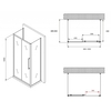 Abber Schwarzer Diamant AG30100BH-S50B-S50B Душевой уголок, 100x50x195, цвет: чёрный