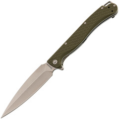 Фото Складной нож Dagger Vendetta Olive DL, сталь 8cr14mov, рукоять FRN желтый