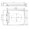 TOTO SG TC501CVK#W Сиденье 390x582x67мм, для унитаза CW512YR, цвет: белый