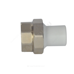 Муфта трубная PP-R комбинированная разъемная белая Дн 32х1/2" Ру25 ВР VALFEX 10157215