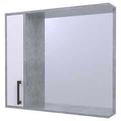 AVK3. Шкаф навесной, 1 Дверь + Зеркало, 600, коллекция (Ника, Ателье Светлое)
